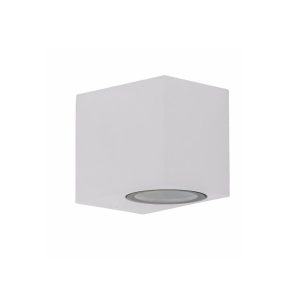 Accord 5 Watt 240V LED Square Fixed Wall Pillar Light White / Cool White - HV3631C-WHT