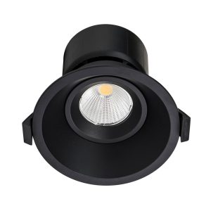 Prime 12 Watt 240V LED Deepset 105mm Dimmable Downlight Black / Cool White - HV5514C-BLK