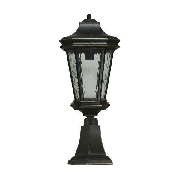 Tilburn Medium Pillar Mount Antique Bronze IP44