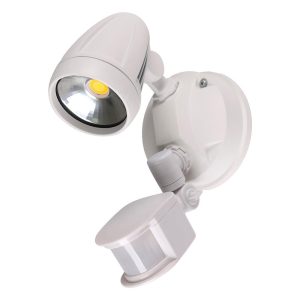 Muro 15 Watt Single Head LED Spotlight with Sensor White / Tri Colour - 25058