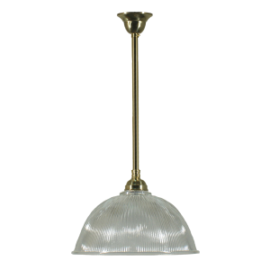 Single Rod Pendant Brass With 15" Claredon Clear Glass - 3000236