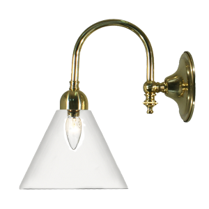 Loxton Wall Light Brass With Cono Clear Glass - 3001175