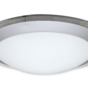 Acrylic Diffuser 15W LED Oyster Silver Finish / Cool White - AT3009/30/LED