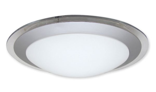Acrylic Diffuser 15W LED Oyster Silver Finish / Cool White - AT3009/30/LED