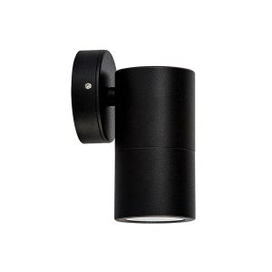 Black Fixed Wall Pillar Spot Light - 240V LED - AT5006/AND/BLK/LED