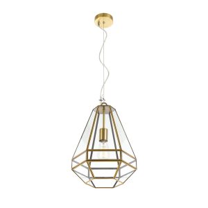 Espada 1 Light Pendant Large Antique Brass - ESPADA PE30-AB