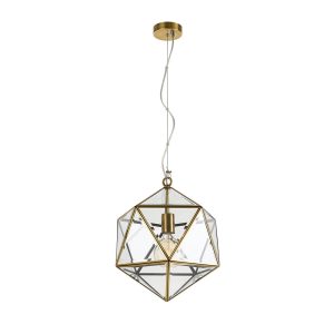 Lazlo 1 Light Pendant Small Antique Brass - LAZLO PE30-AB