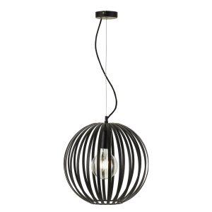 Midori 1 Light Pendant Medium Black - Midori PE40-BK