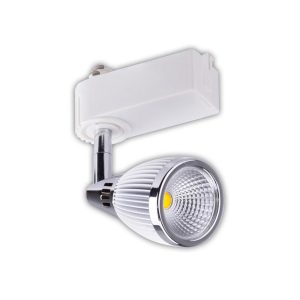 Shuttle 9W LED Dimmable Tracklight Chrome/White Finish / Daylight