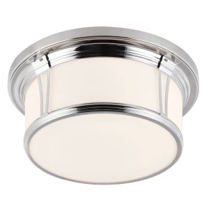 Woodward Large Flush Mount Polished Nickel - FE/WOODWARD/F/L