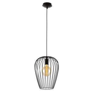 Newtown Large Vintage Wire Cage Pendant Black - 49472