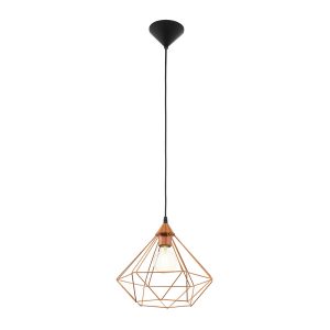 Tarbes 1 Light Large Cage Pendant Brushed Copper - 94194