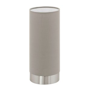 Pasteri Touch Dimmable Table Lamp Satin Nickel / Taupe - 95122N