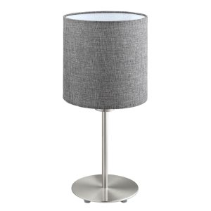 Pasteri Table Lamp Satin Nickel / Grey - 96376N