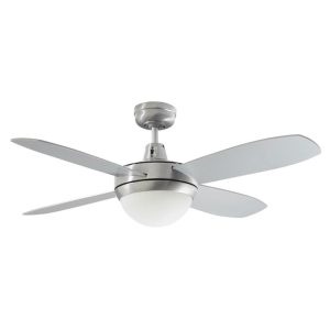 Lifestyle Mini AC 42" Ceiling Fan With 24W Dimmable LED Brushed Aluminium / Tri-Colour - DLS1043B