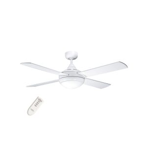 Primo AC 48" Ceiling Fan With Twin E27 Light And Remote White - FSP1244WR