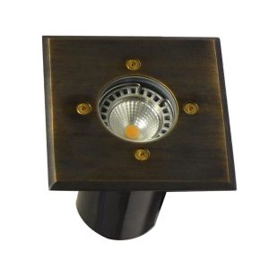 In-Ground Uplighter Square Aged Brass - 12V - IGMLSQBR