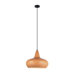 Modern Wine Glass Pendant Cherry Golden Oak - LIGNA05