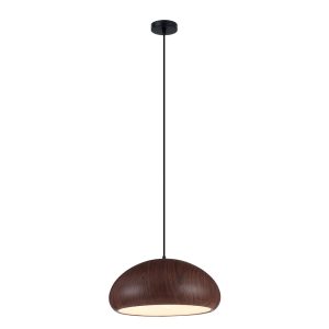 Modern Dome Pendant Black Walnut - LIGNA09