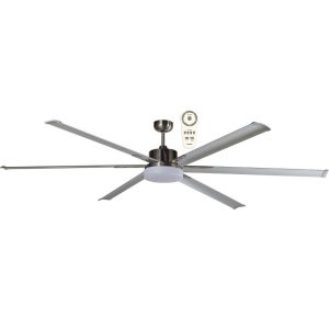 Albatross 84" DC Ceiling Fan With Dimmable 24W LED Brushed Nickel / Warm White - MAFML3BR + MAF210B