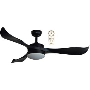 Scorpion 52" DC Ceiling Fan With 20W Dimmable LED Matt Black / Tri-Colour - MSF1333MR