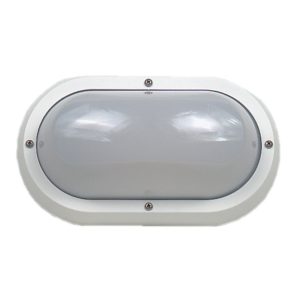 Plain Trim 10W LED Polycarbonate Bulkhead White / Warm White - LJL6001-WH