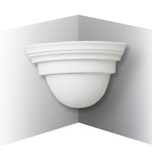 Corner European Plaster Wall Light White - WL1669