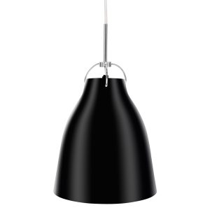 Finn Small Metal Industrial Pendant Gloss Black - 18675/06