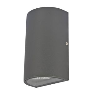 Dubois-II 9W LED Up/Down Modern Wall Light Charcoal / Warm White - 19674/51