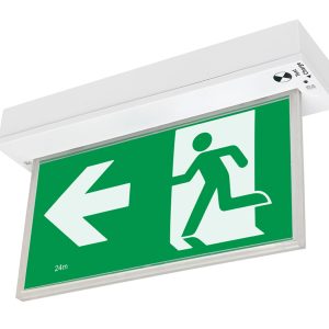 Blade LED Surface Exit Sign With Emergency Downlight White - 19880/05