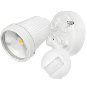 Hunter-III 11W LED Single Spotlight With Sensor White / Cool White - 19975/05