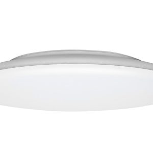 Allora 18W Slimline Dimmable LED Oyster Light Silver / Cool White - 20094/11