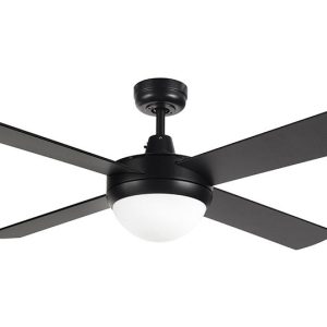 Tempest AC 52" Ceiling Fan With 2 x B22 Light Kit Black - 99988/06