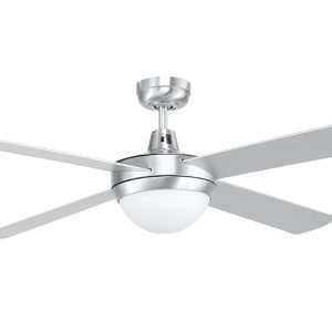 Tempest AC 52" Ceiling Fan With 2 x B22 Light Kit Brushed Aluminium - 99988/13