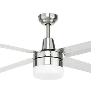 Atrium AC 48" Ceiling Fan With E27 Light Kit Stainless Steel - 20101/16 + 20108/16