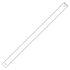 Ceiling Fan Extension Rod 900mm With Easy Connect Loom Matt Black - 100550/06