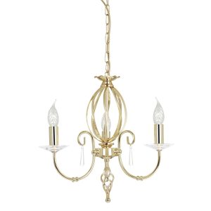 Aegean 3 Light Chandelier Polished Brass - AG3 PB