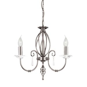 Aegean 3 Light Chandelier Polished Nickel - AG3 PN