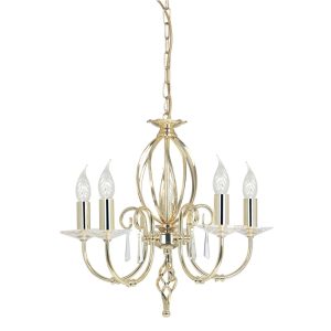 Aegean 5 Light Chandelier Polished Brass - AG5 PB