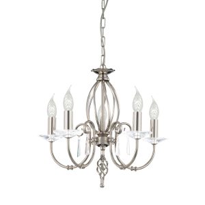 Aegean 5 Light Chandelier Polished Nickel - AG5 PN