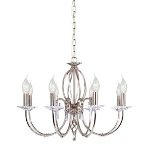 Aegean 8 Light Chandelier Polished Nickel - AG8 PN