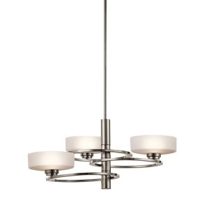 Aleeka 3 Light Chandelier Classic Pewter - KL/ALEEKA3