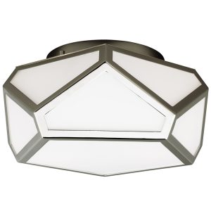 Diamond Flush Mount Polished Nickel - FE/DIAMOND/F