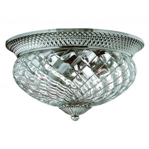 Plantation Large Flush Mount Polished Antique Nickel - HK/PLANT/F/L PL