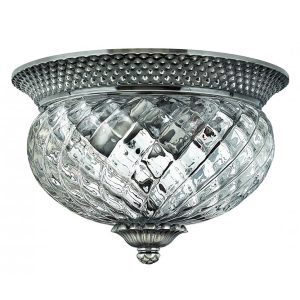 Plantation Small Flush Mount Polished Antique Nickel - HK/PLANT/F/S PL