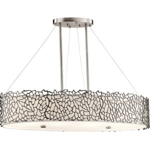 Silver Coral Oval Island Light Classic Pewter - KL/SILCORAL/ISLE