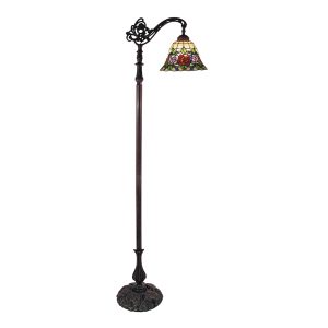 Red Rose Edwardian Tiffany Floor Lamp - TL-3065/FLKG