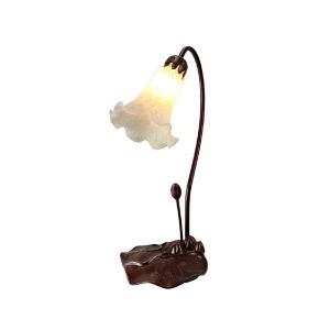 Tiffany Single Lily Table Lamp White - TLA1-001/WT