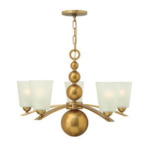 Zelda 5 Light Chandelier Vintage Brass - HK/ZELDA5 VS