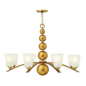 Zelda 8 Light Chandelier Vintage Brass - HK/ZELDA8 VS